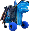 beach-cart-deluxeheavy-duty-folding-utility-wagon-with-13-balloon-wheels-removable-bag-blue-striped-holds-4-chairs-umbrella-2036