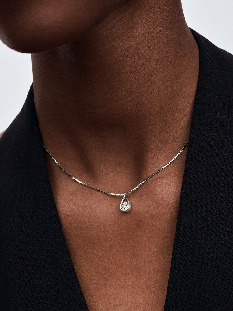 Pandora Infinite 14k White Gold Lab-grown Diamond Pendant Necklace