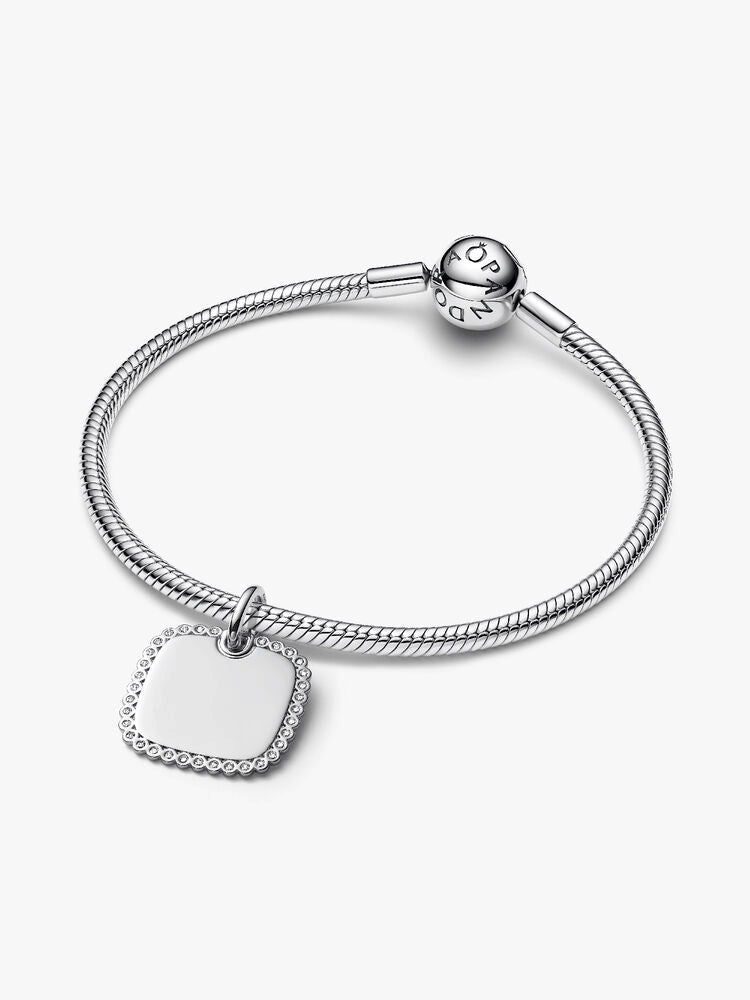Engravable Square Tag Pendant