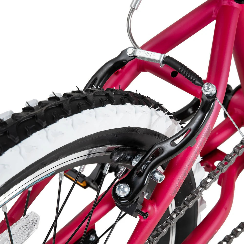 Kids' Single-Speed Mountain Bike, 20-Inch/24-Inch - White Wall Knobby Tires