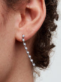 Sparkling Eight Stones Drop Earrings