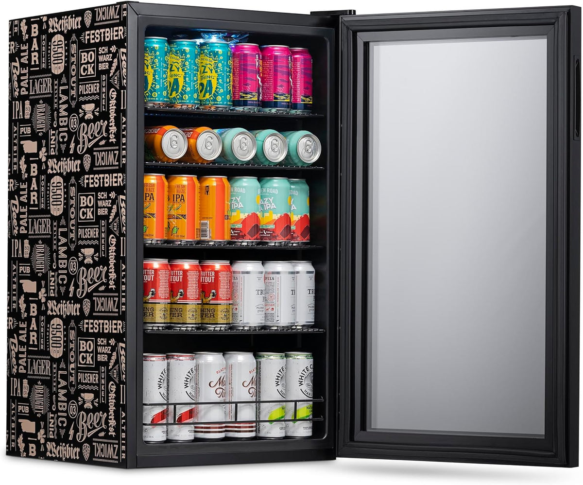 Beverage Refrigerator Cooler, 126 Cans, Right Hinge Glass Door - AB-1200