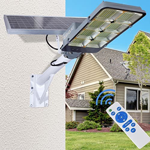 SUSVQLXG Solar LED Street Flood Light 450W 528 LEDs 20000 Lumens 6500K - SUSVQLXG 450