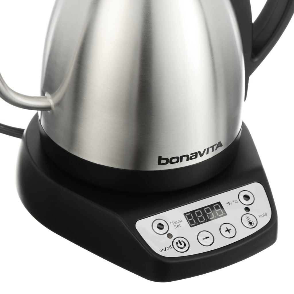 bonavita-10l-variable-temp-gooseneck-electric-kettle-silver-1000w-precise-pour-control-8311