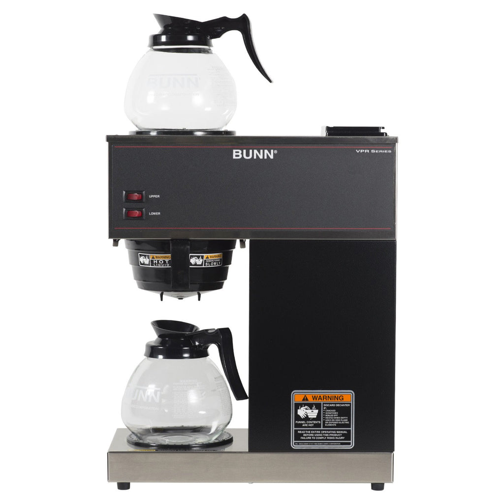 bunn-vpr-2gd-12-cup-pourover-commercial-coffee-maker-with-dual-warmers-glass-decanters-black-stainless-6797