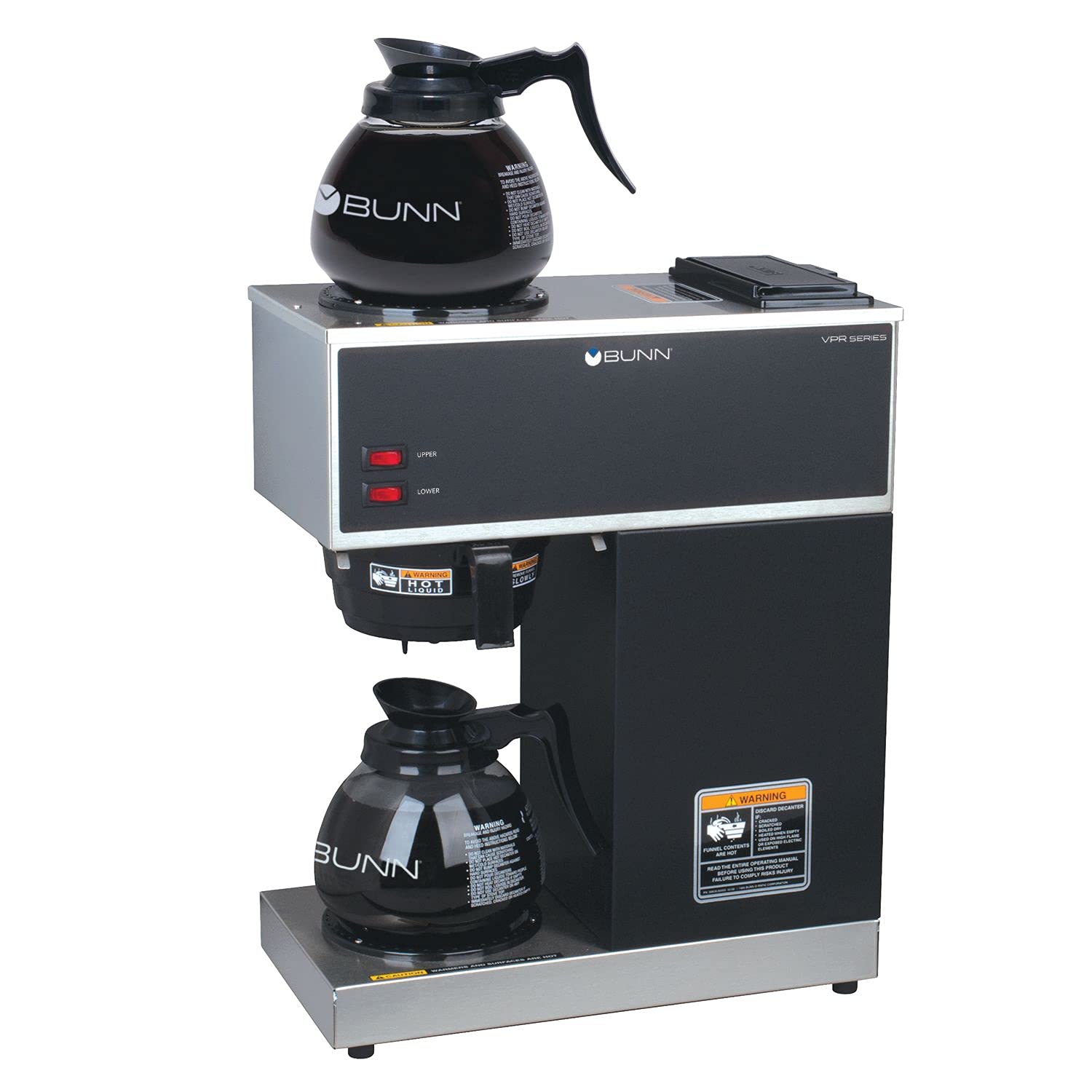 bunn-vpr-2gd-12-cup-pourover-commercial-coffee-maker-with-dual-warmers-glass-decanters-black-stainless-6797