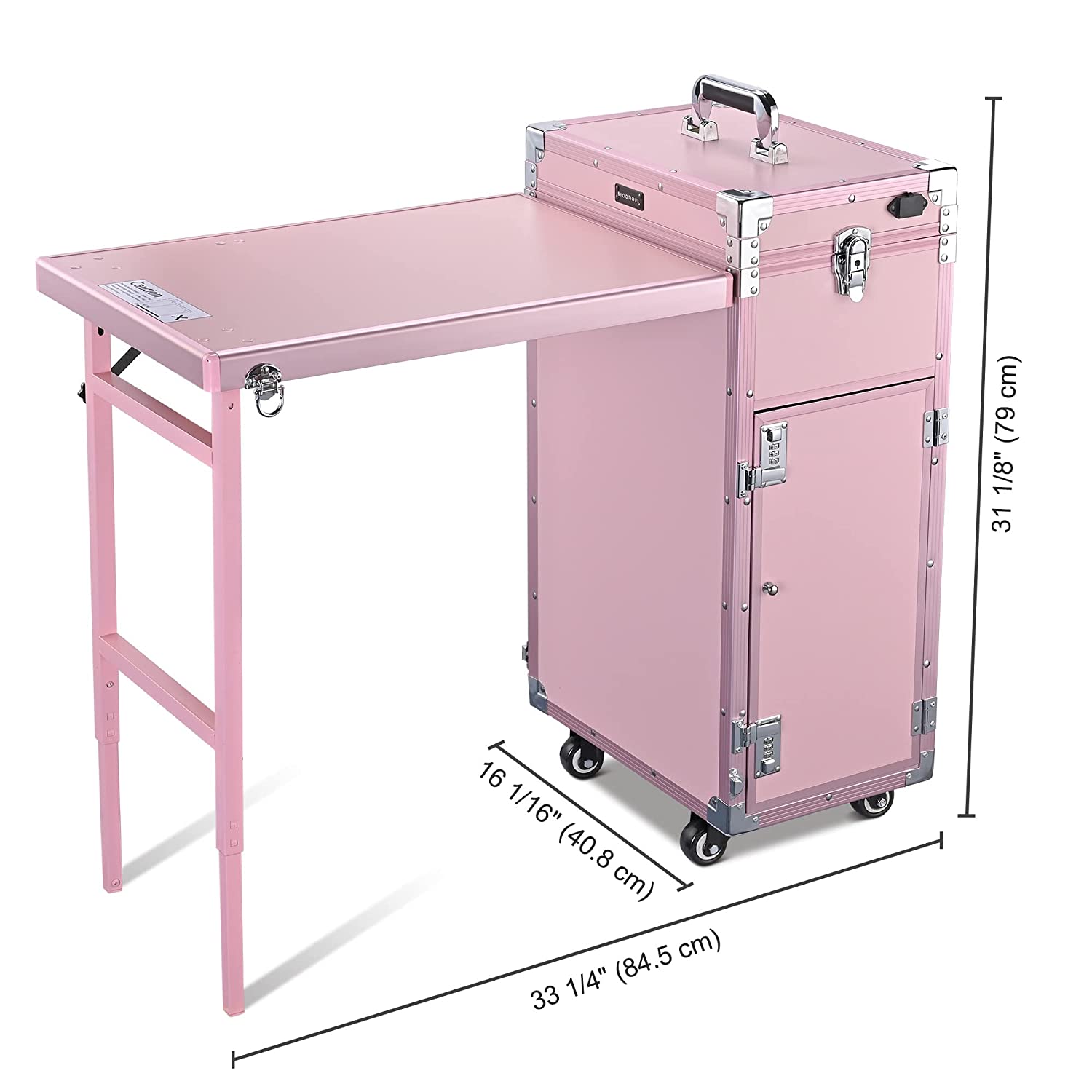 byootique-portable-makeup-workstationpink-rolling-nail-desk-with-mirror-4-drawers-bluetooth-speakers-usb-charging-secure-aluminum-frame-5587