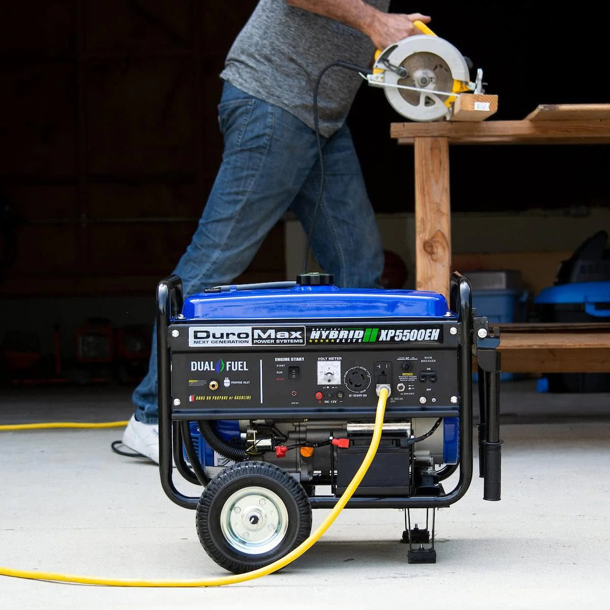 DuroMax 13,000-Watt Dual Fuel Portable Generator, Gasoline/Propane, Electric Start - XP13000EH
