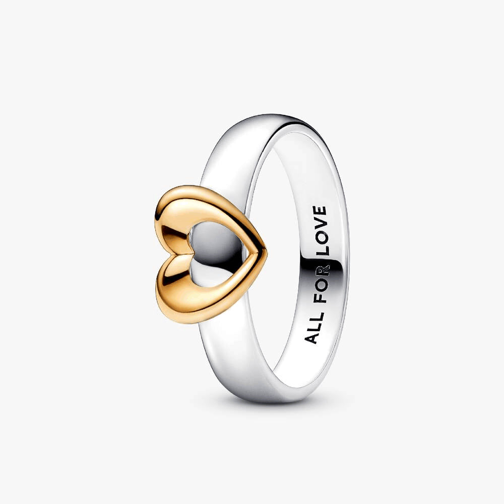 FINAL SALE - Radiant Two-tone Sliding Heart Ring