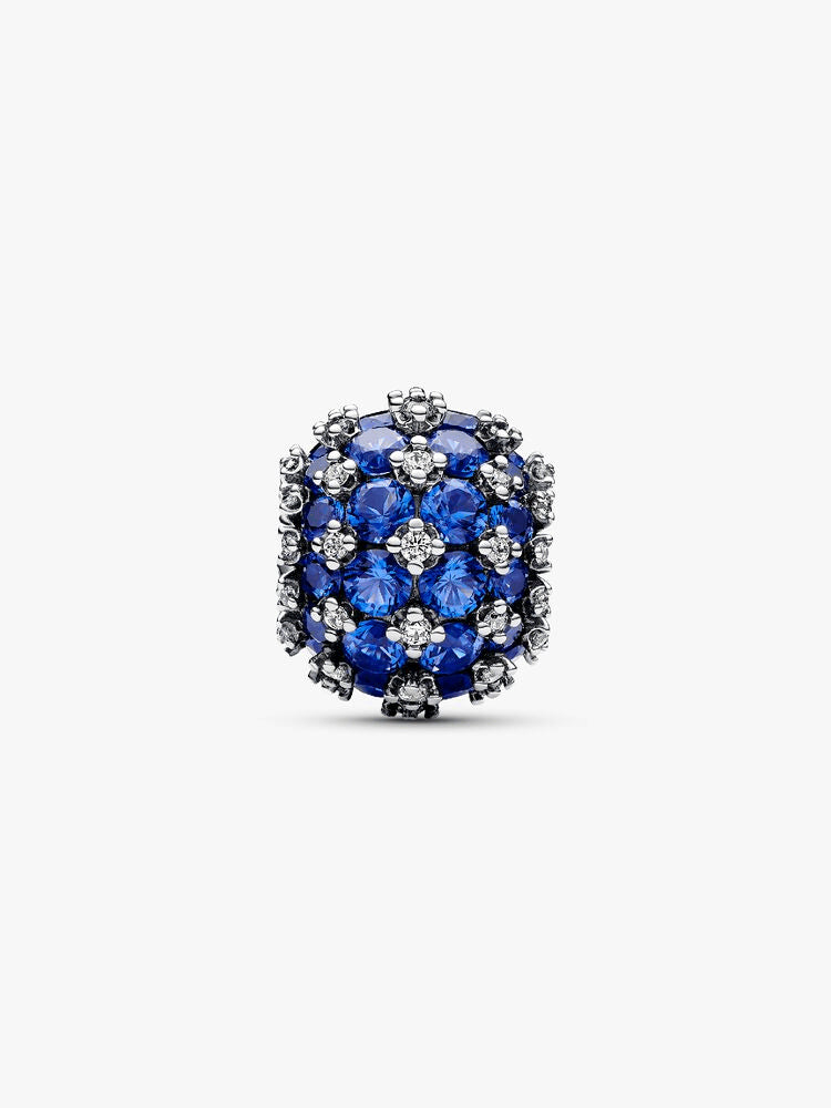 Sparkling Pavé Round Blue Charm