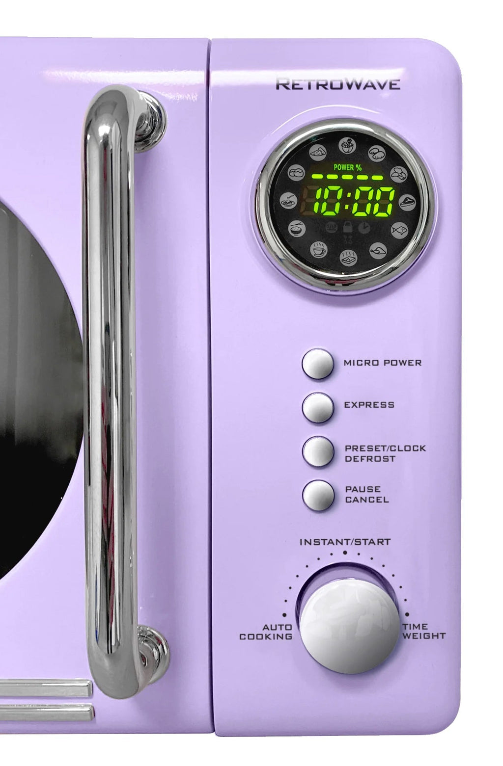 Nostalgia Retro Compact Countertop Microwave Oven 0.7 Cu. Ft. 700-Watts Orange