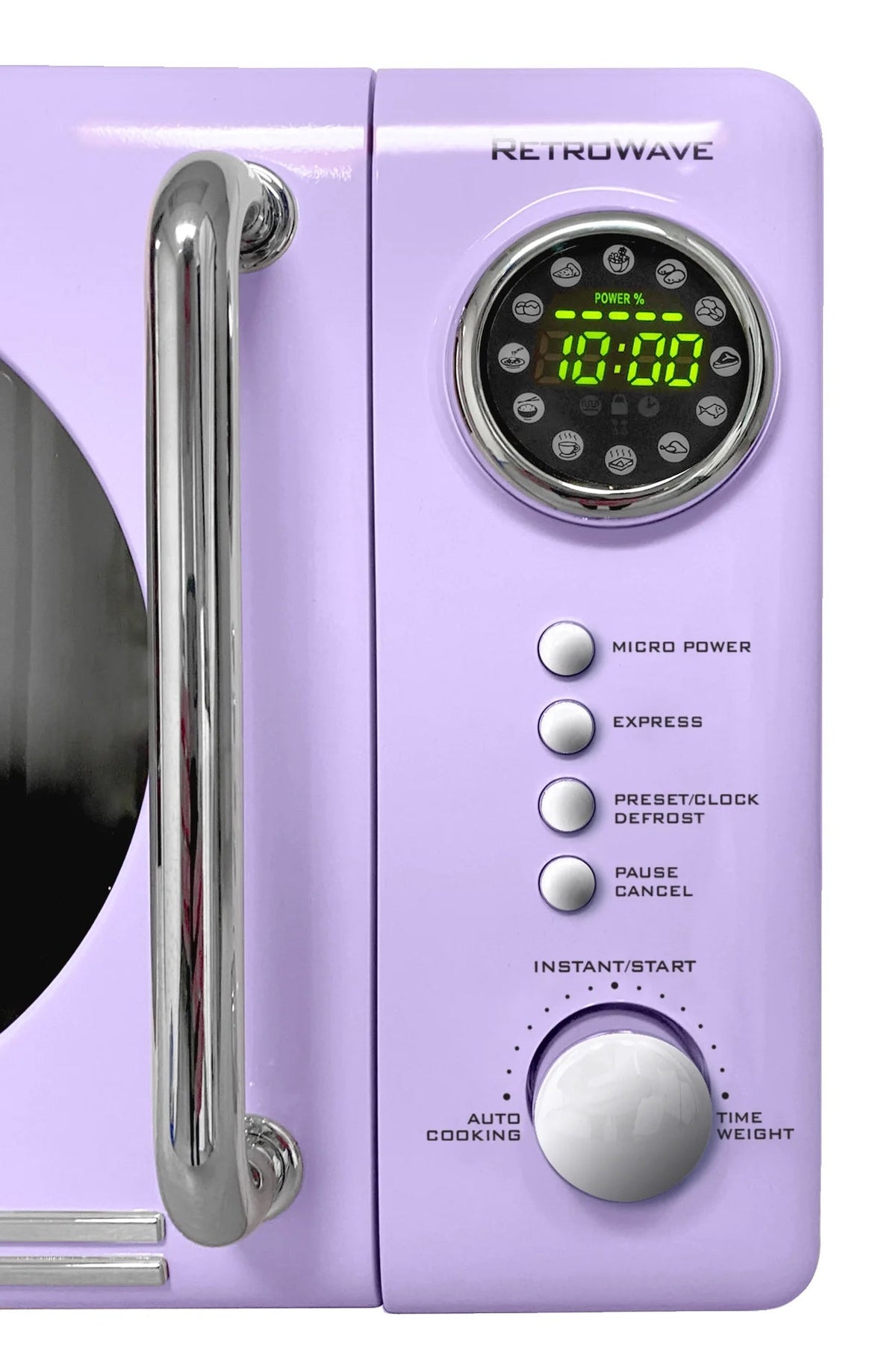 Nostalgia Retro Compact Countertop Microwave Oven 0.7 Cu. Ft. 700-Watts Orange