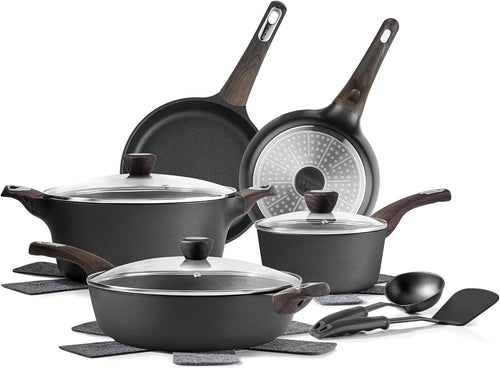 14-Piece Aluminum Ceramic Nonstick Induction Cookware Set