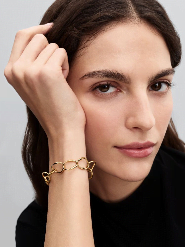 Organically Shaped Link Bracelet