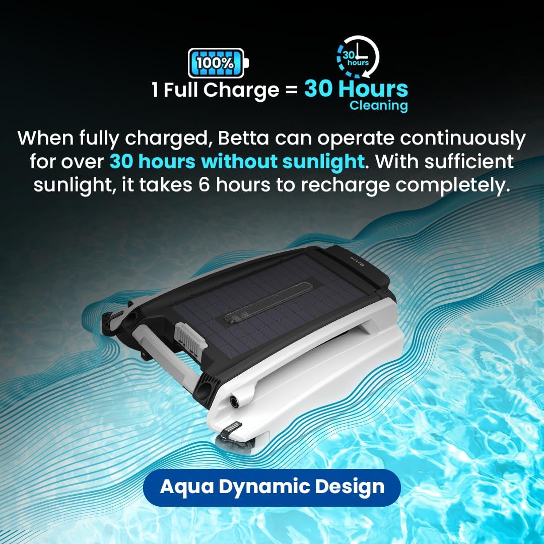Betta Solar Powered Robotic Pool Surface Skimmer Cleaner - Betta-SE