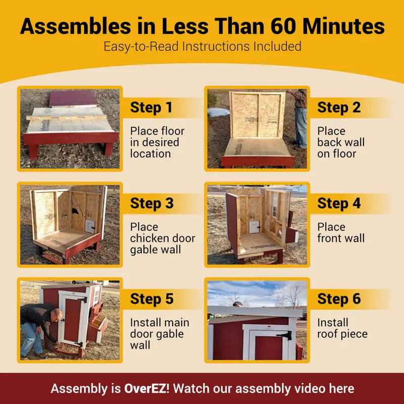 OverEZ XL Chicken Coop - Accommodates Up To 20 Birds