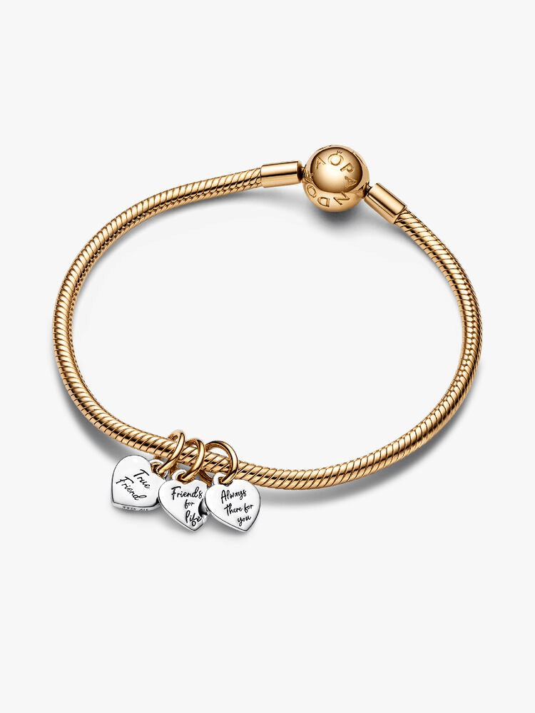 Two-tone Splittable Friendship Triple Dangle Charm