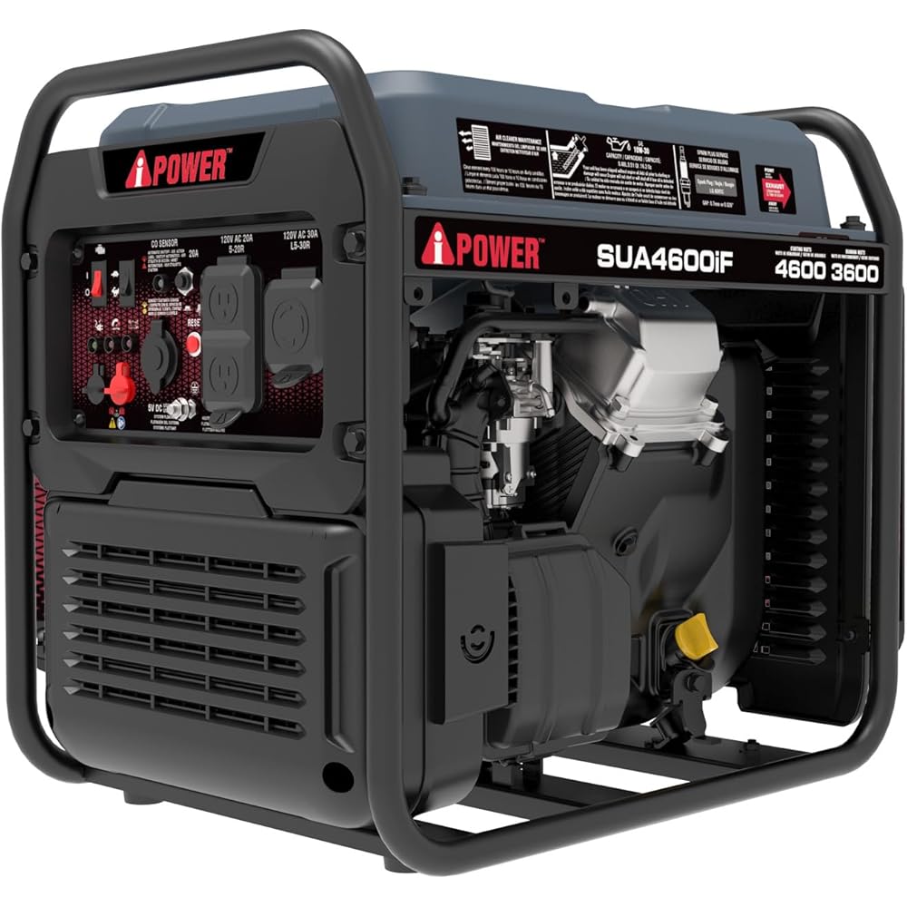 A-iPower 4600W RV-Ready Quiet Portable Inverter Generator - Gas Powered