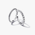 Pandora ME Pyramids & Pavé Ring Set