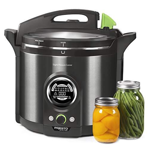 Presto Digital Pressure Canner, 12Qt, Black Stainless - 02144