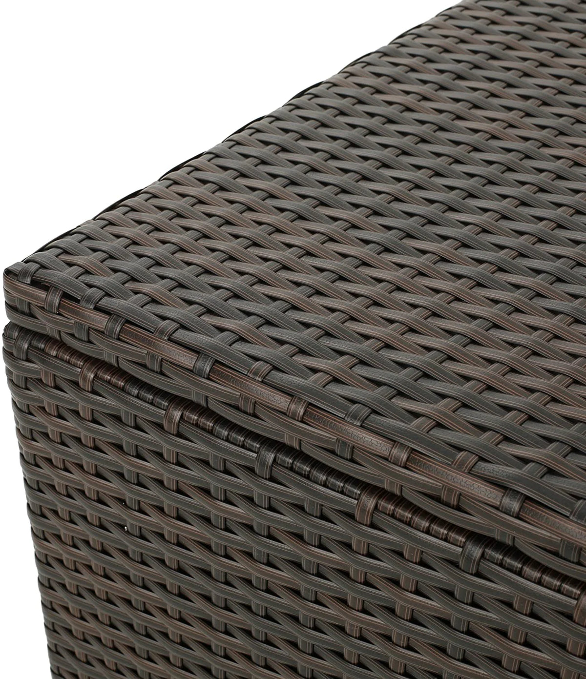 Samoa Wicker Outdoor Storage Box, Multibrown, 33.45 D x 33.45 W x 24.30 H