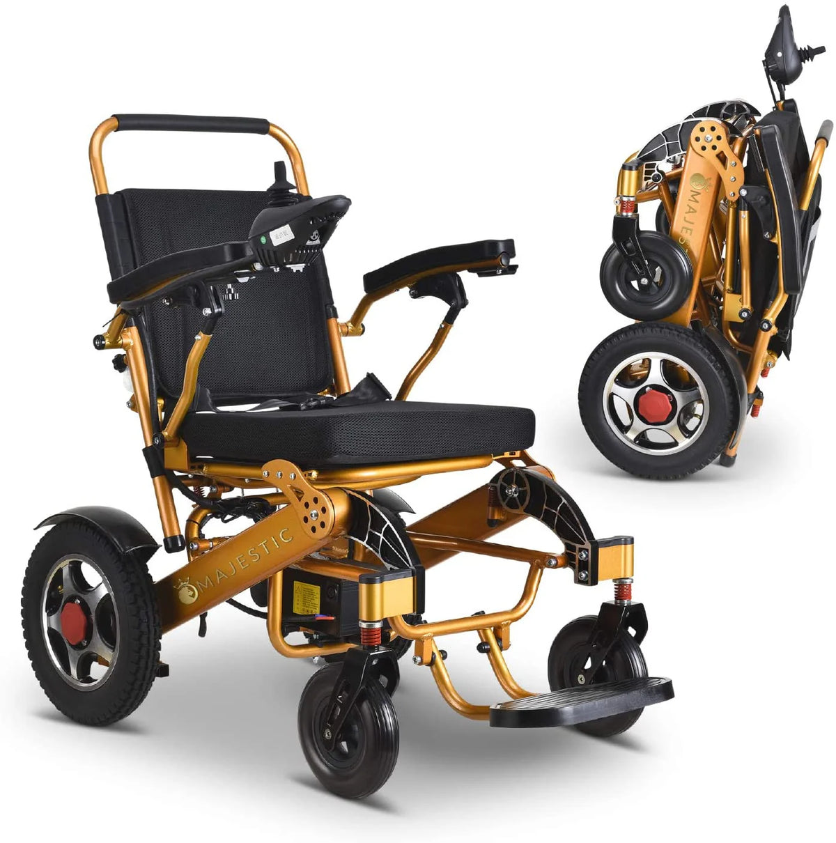 Comfy Go Folding Electric Power Wheelchair, 17.5 Seat Width