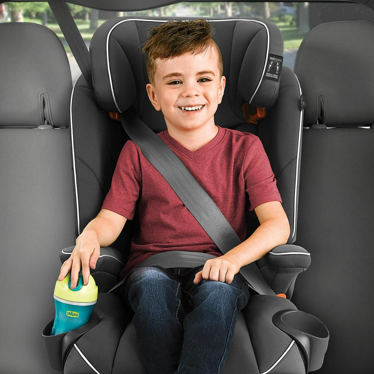 Chicco MyFit Harness And Booster Car Seat, Fathom Grey/Blue, 25-100 lb - 04079783780070