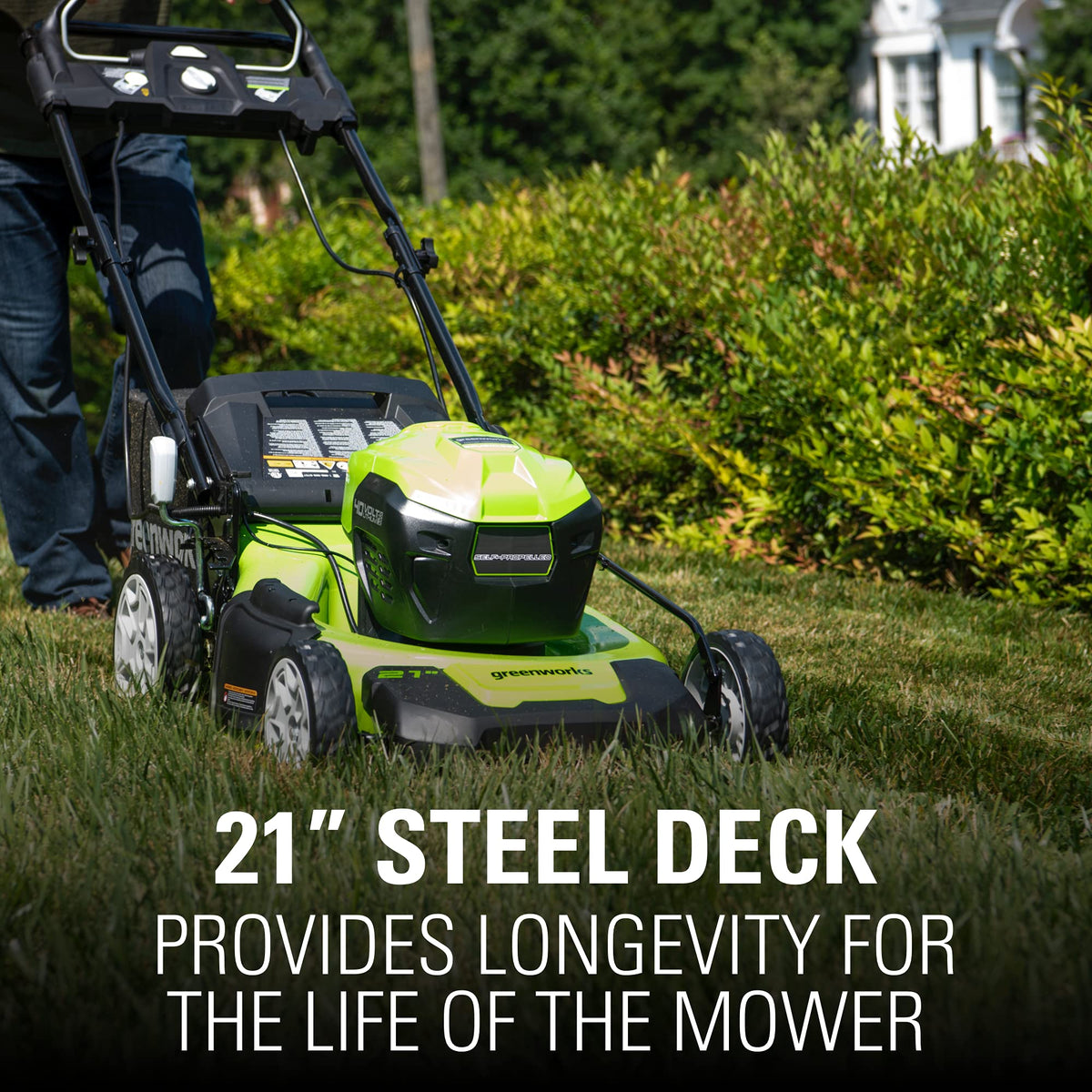 80V Cordless 21-Inch Self-Propelled Brushless Lawn Mower
