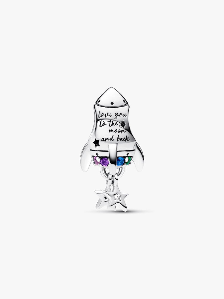 Space Love Rocket Charm