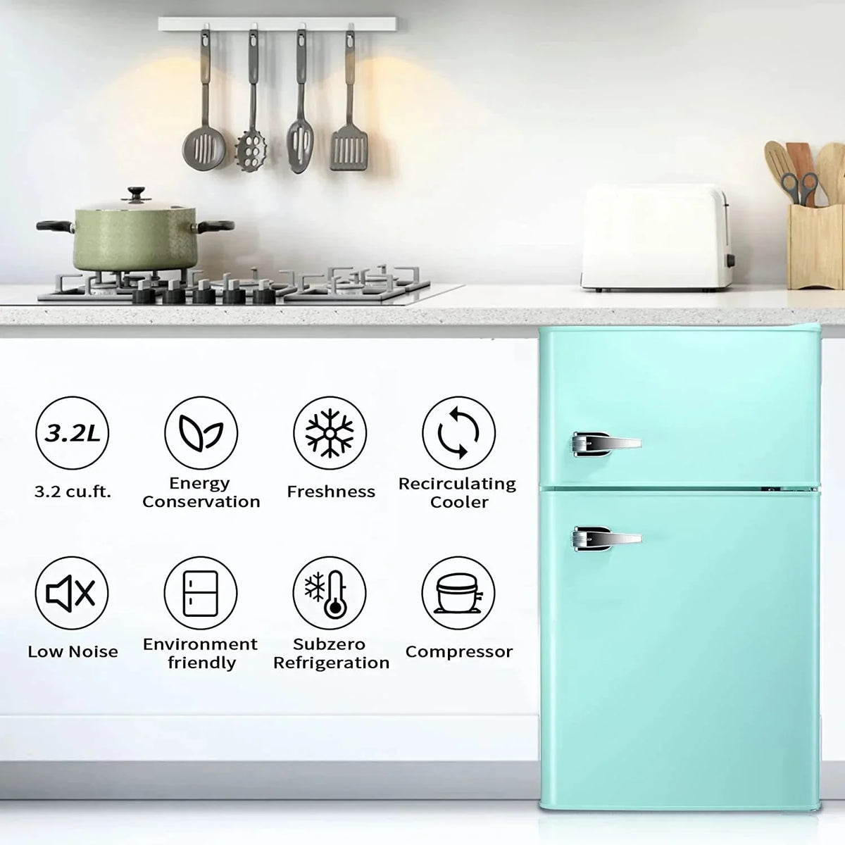 Compact Refrigerator With Freezer - F6893
