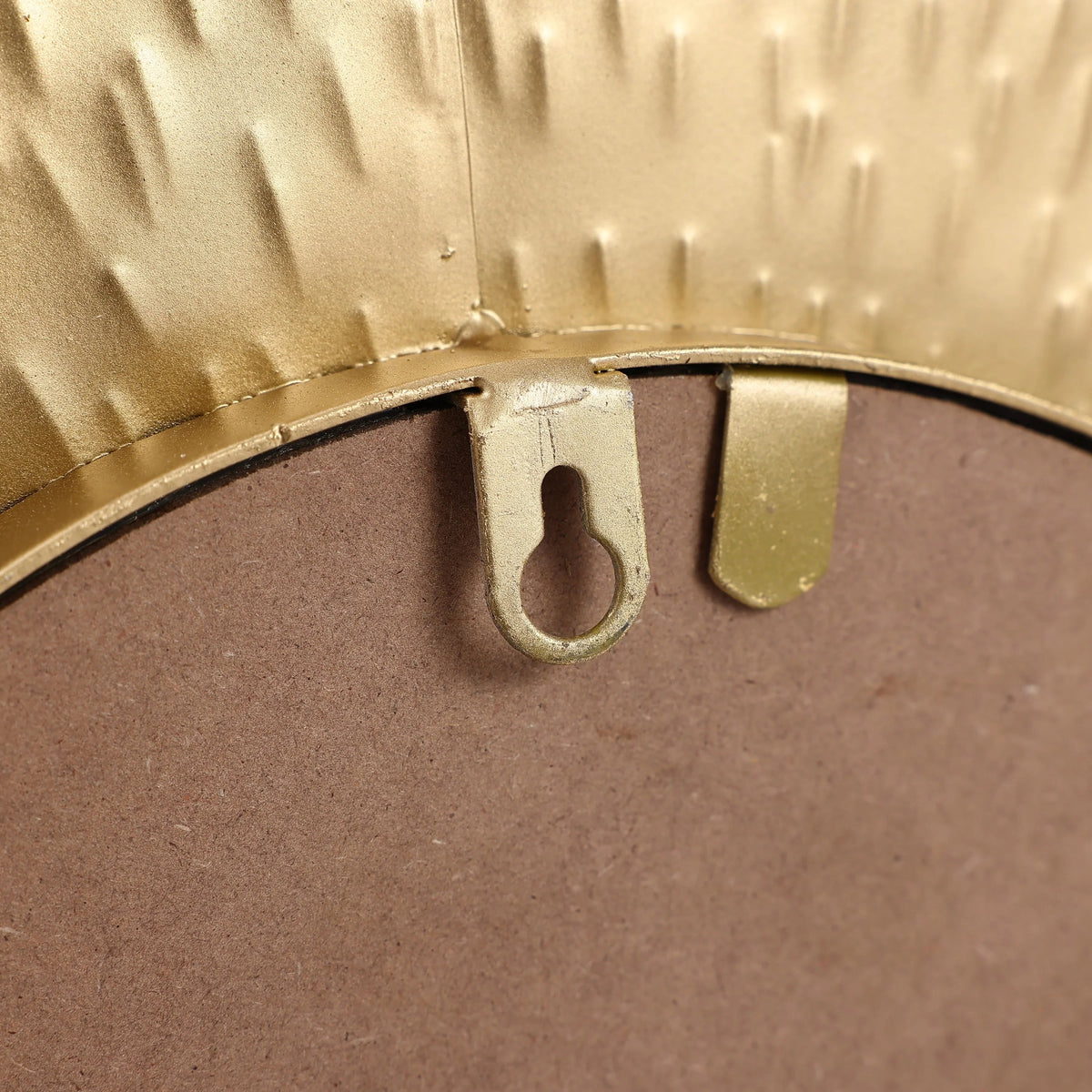 3-Piece Gold Metal Round Wall Mirror Set - 22.25" x 2.36", 19.7" x 2.25", 15.4" x 2.25"