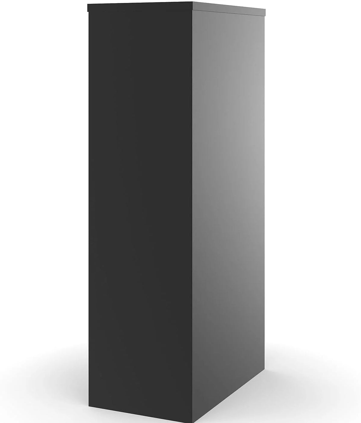 STAPLES 4-Drawer Lockable File Cabinet, Black, 25 in D x 15 in W