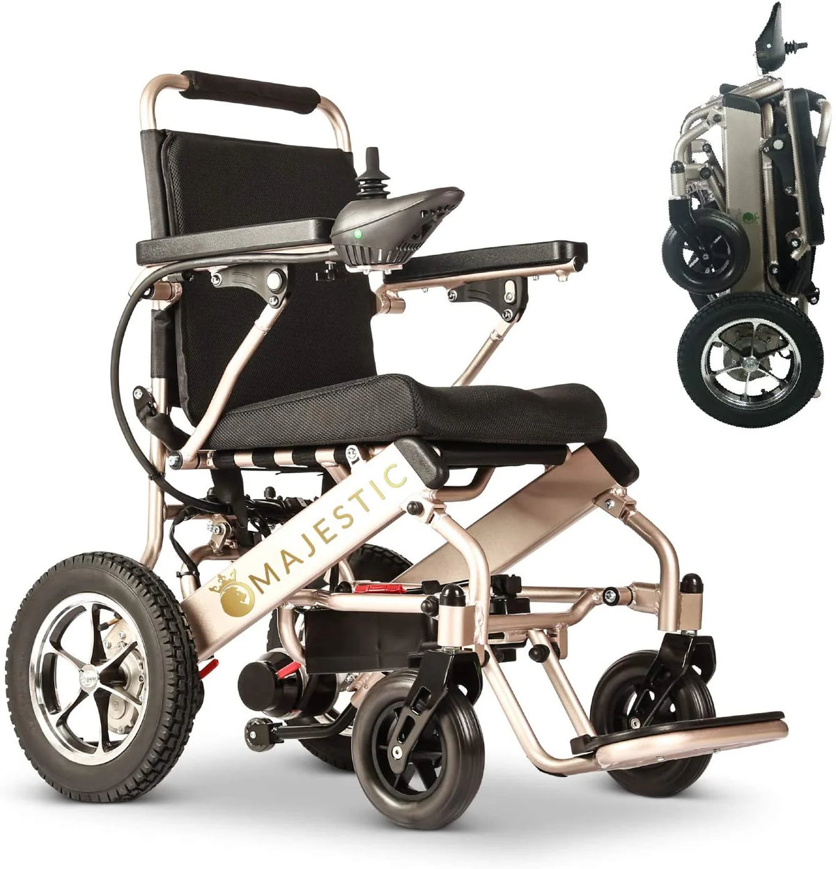 Comfy Go Folding Electric Power Wheelchair, 17.5 Seat Width