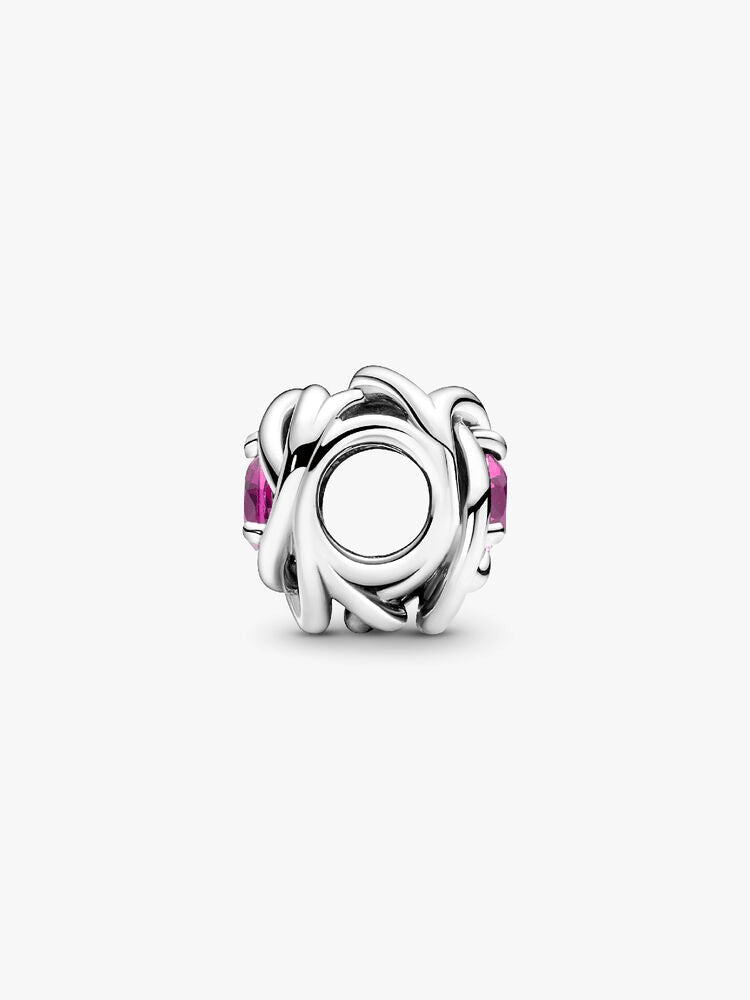 October Pink Eternity Circle Charm