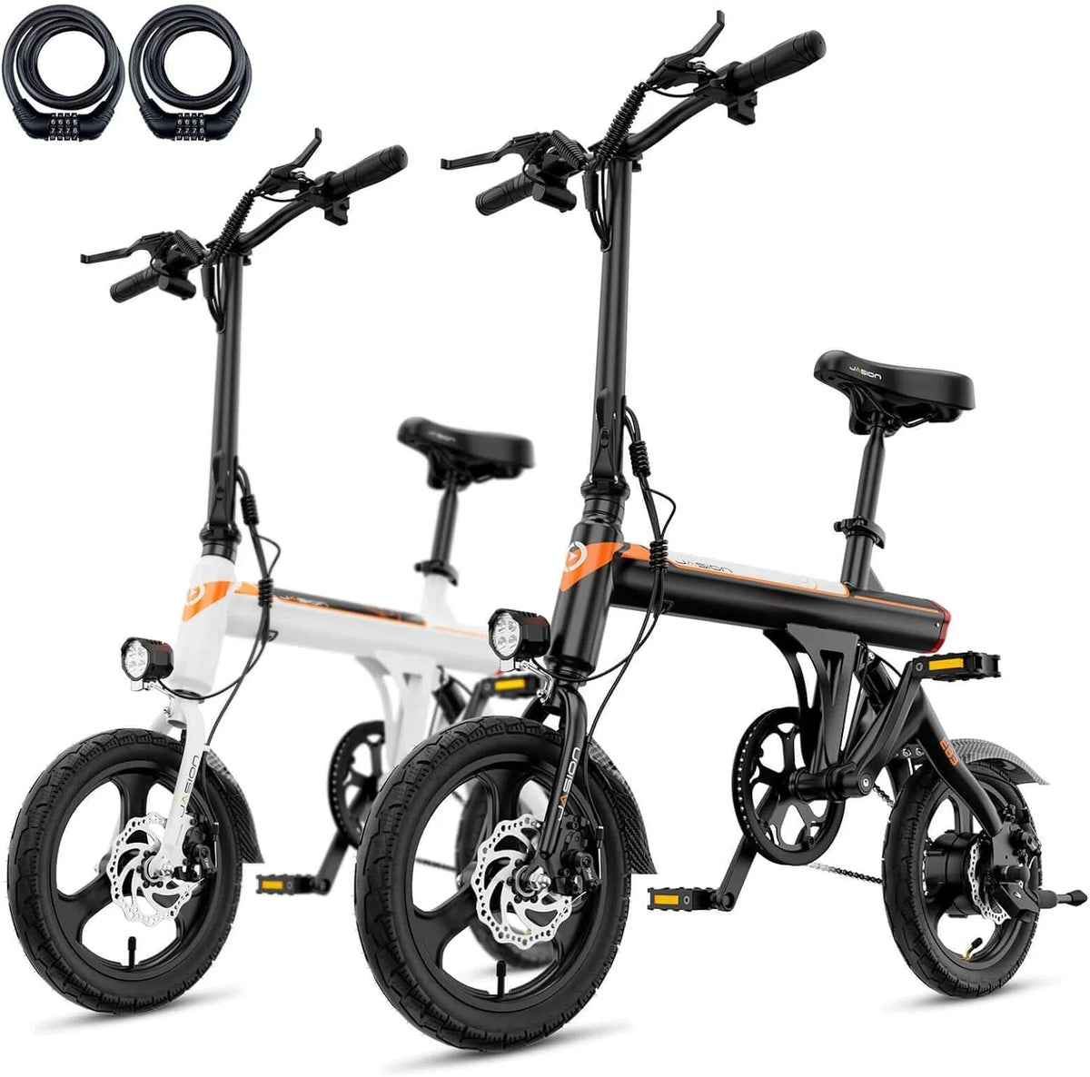 Jasion 14 Inch Folding Electric Bike, 21 Mph, 500W Peak Motor, 270Wh Battery - EB3