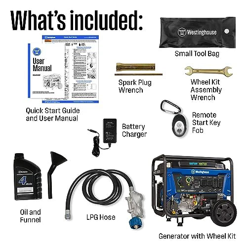 Westinghouse Dual Fuel Portable Generator, 12500 Peak Watt