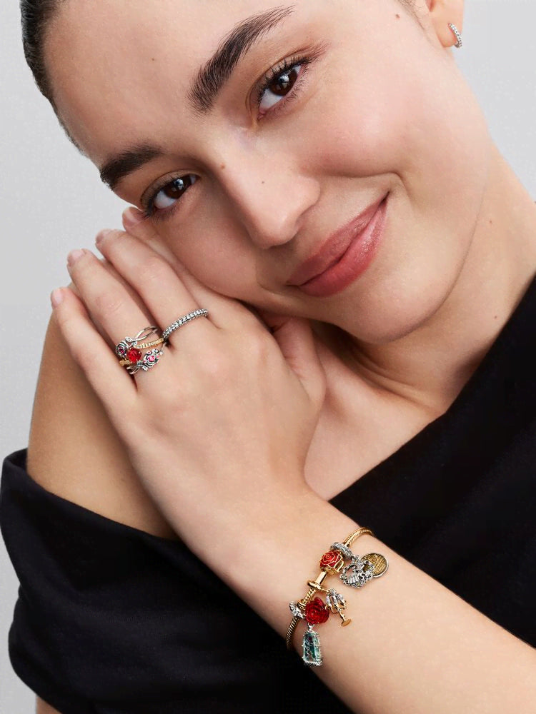 Disney Beauty and the Beast Enchanted Rose Ring