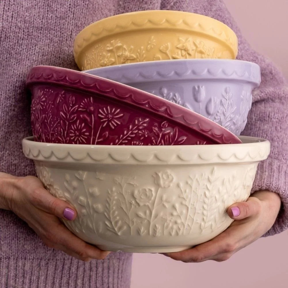 Mason Cash In The Meadow Bouquet Stoneware Mixing Bowl Set, 4-Piece - S12 S18 S24 S30