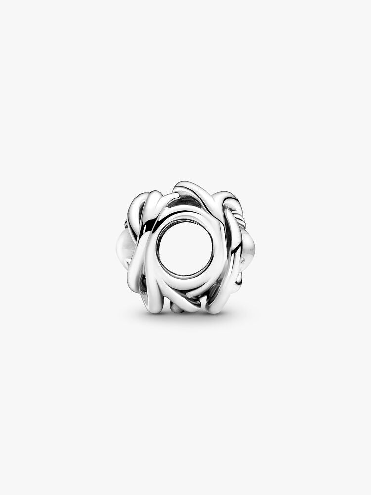 April Clear Eternity Circle Charm