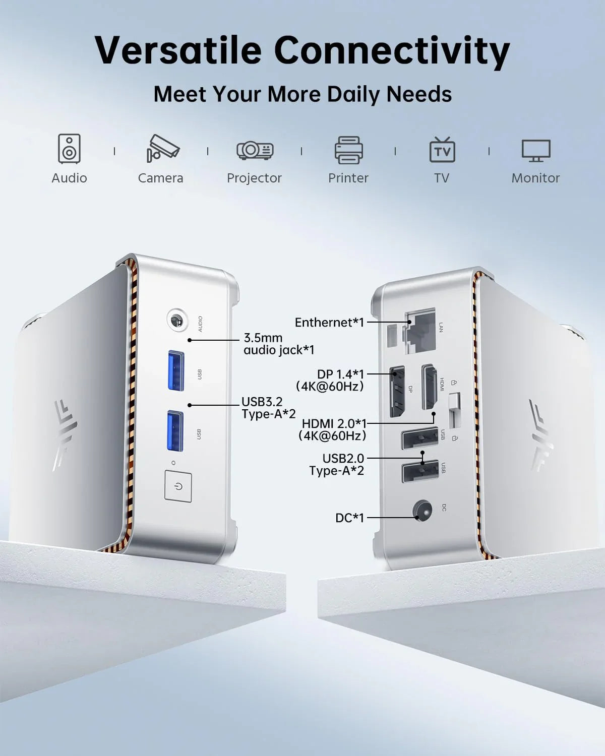 KAMRUI GK3Plus Mini PC 16GB RAM 512GB M.2 SSD - Intel Alder Lake N95