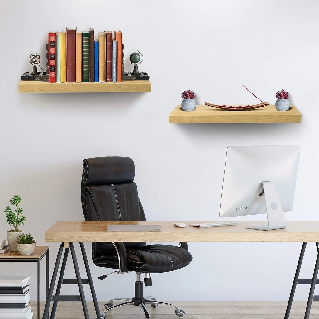 24 Inch Extra Long Floating Wall Shelf Set, 2 Count