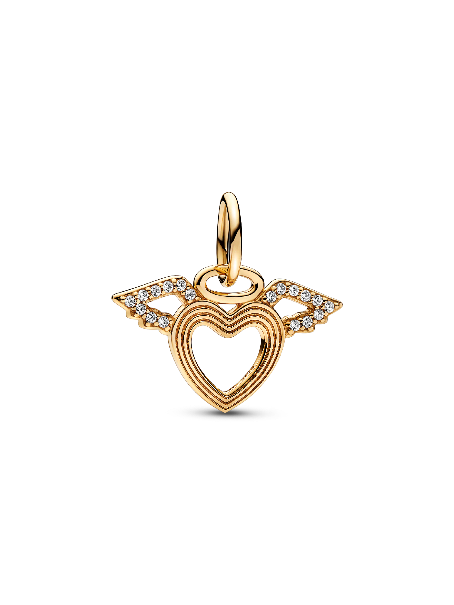 FINAL SALE - Heart & Angel Wings Dangle Charm