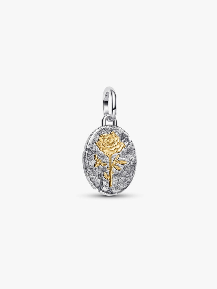 Rose Medallion Charm Necklace Set