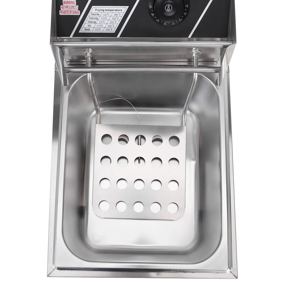 ZOKOP Countertop Electric Deep Fryer 6.3QT/6L Stainless Steel, 2500W