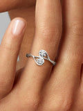 Pandora Infinite 14k White Gold Double Lab-grown Diamond Ring