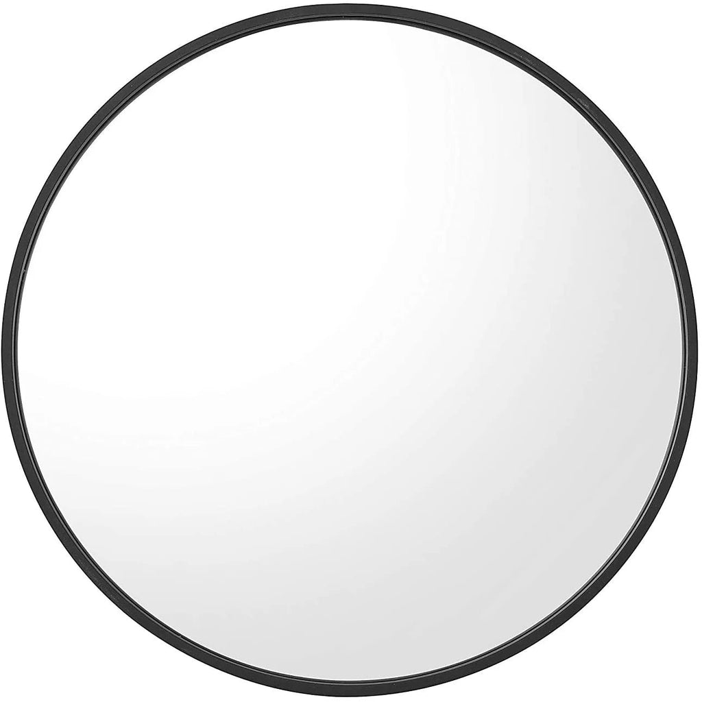 Round Aluminum Wall Mirror With Decorative Metal Frame