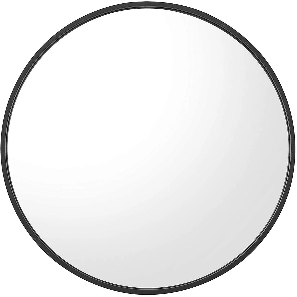 Round Aluminum Wall Mirror With Decorative Metal Frame