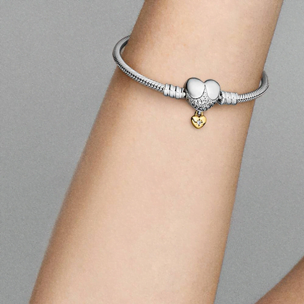 FINAL SALE - Disney Princess Pandora Moments Heart Snake Chain Bracelet