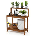 Tioman Hardwood Outdoor Patio Potting Bench - Natural