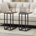 C-Shaped Sofa Side Tables, Set of 2, 11" D x 19" W x 24" H